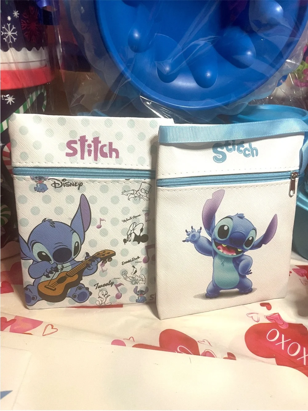 (4)Kids Canvas Bags Set - Blue & Pink